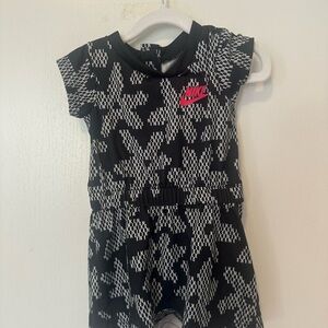 Nike Black and White Patterned Baby Romper
